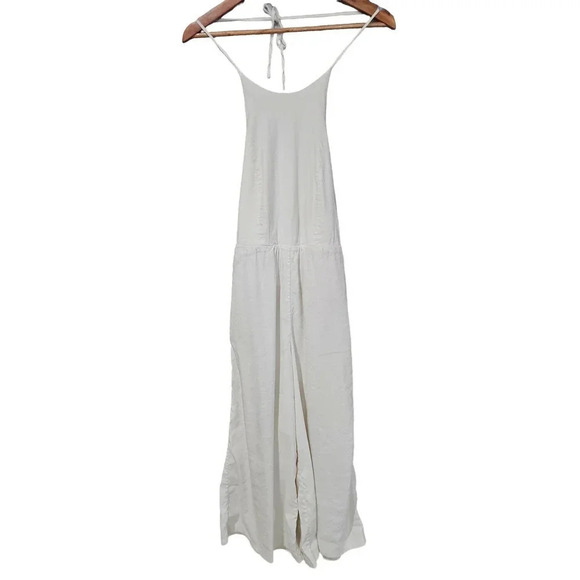 Alice + Olivia Franny Halter Neck Belted Cropped Jumpsuit White Size 0 - Picture 4 of 9